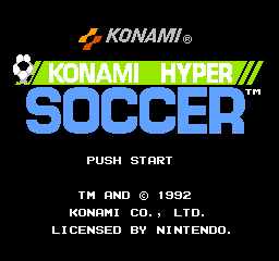 Konami Hyper Soccer (Europe) Title Screen